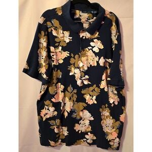 Perry Ellis Floral Polo Size 2XLT